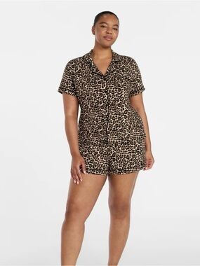 LOFT Leopard Print Sleep Top set